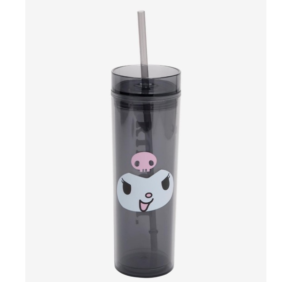Kuromi Face Skinny Acrylic Travel Cup.NWT - Picture 1 of 1